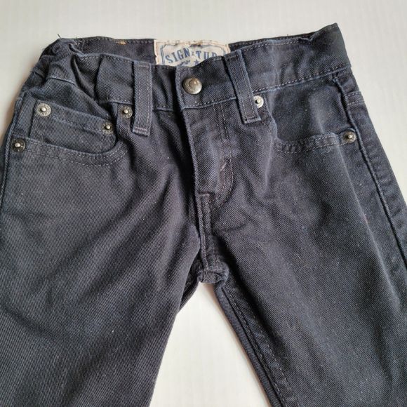 Signature By Levi Strauss & Co Black Denim Jeans Skinny - Size 5 Regular - Picture 3 of 7